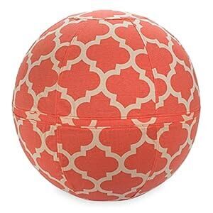 Gaiam Balance Ball Chair Orange Patterned Cover 52cm Ball New